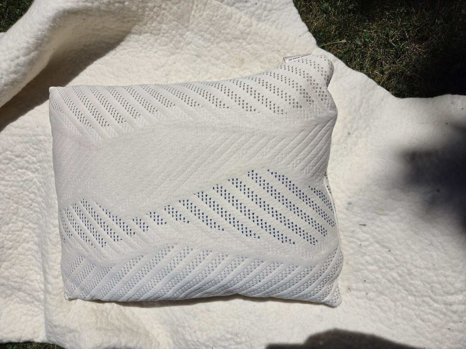 Photo of Wool Down Pillow by Shepherd's Dream with stretch knit fabric