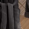Organic Cotton Waffle Knit Robe Shadow Dark Grey