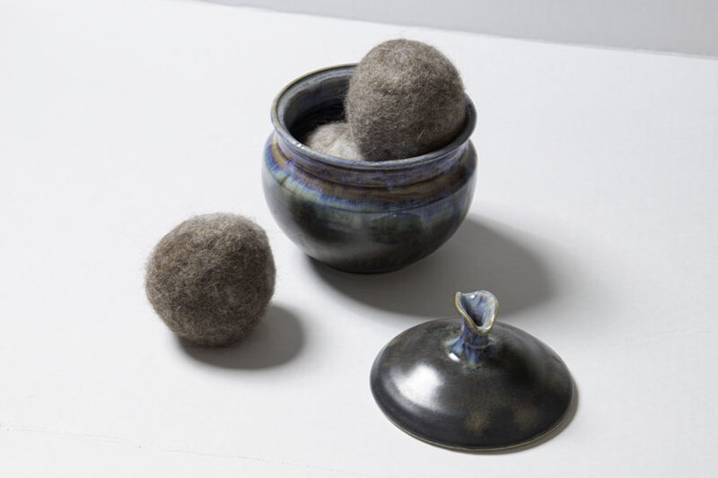 Shepherd's Dream Organic Wool Dryer Balls with pot