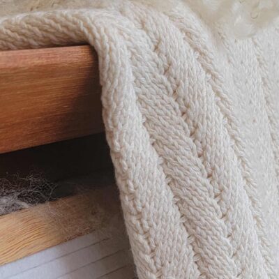 Organic Cotton Knit Throw Blanket