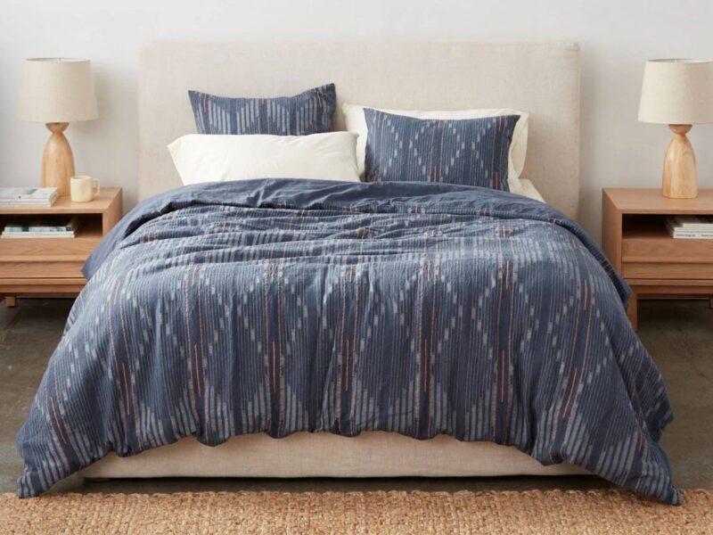 Blue Ikat Duvet