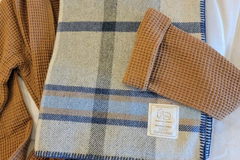 Plaid Merino Wool Blanket