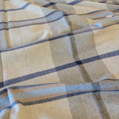 Plaid Merino Wool Throw Blanket