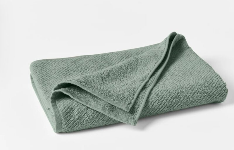 Coyuchi organic cotton Air Weight towel in Sage