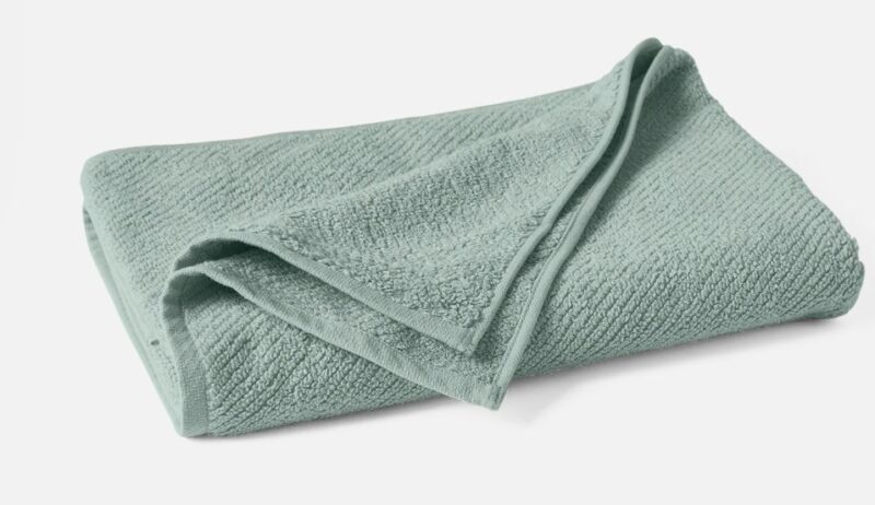Coyuchi organic cotton Air Weight towel in Sea Mist