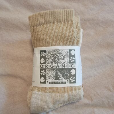 3-pack organic USA grown foxfiber cotton socks