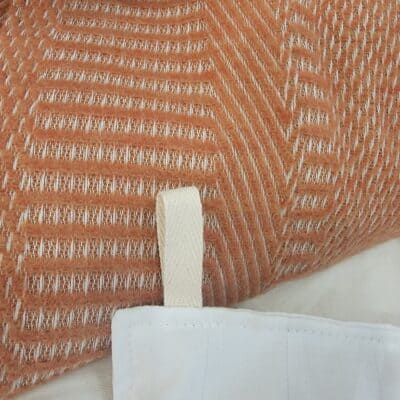 Image of a loop attachment from a wool alpaca blend comforter